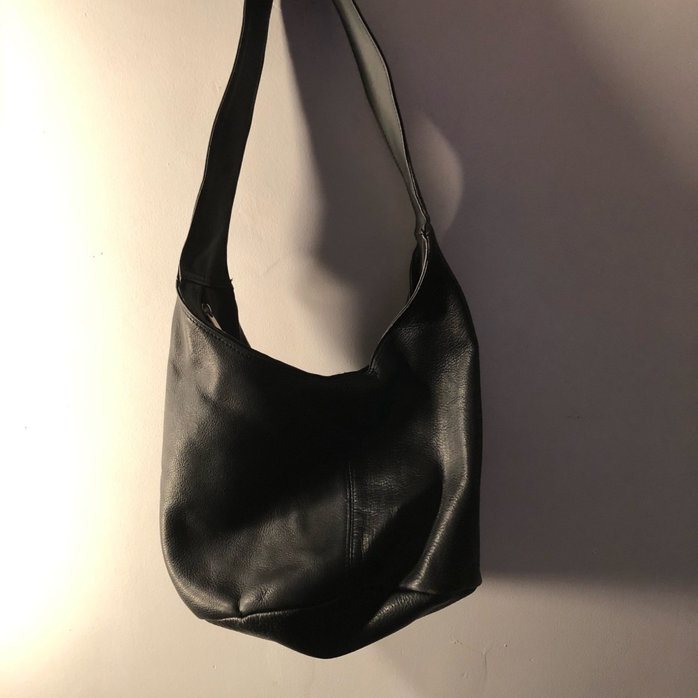 Wilsons leather black hobo purse..